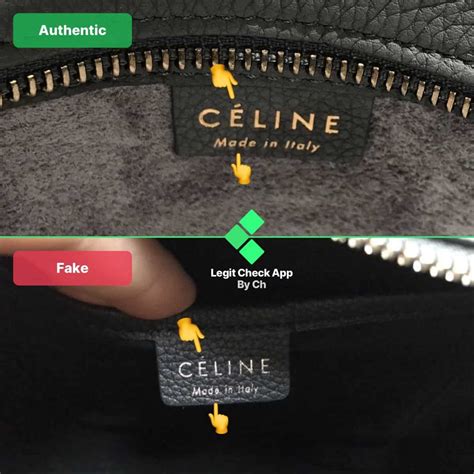 celine cap original vs fake|what does a céline bag look like.